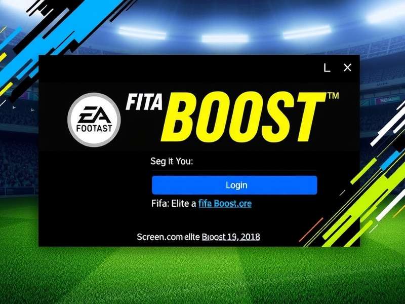FIFA Elite Boost Login Interface FIFA Elite Boost Login Screen